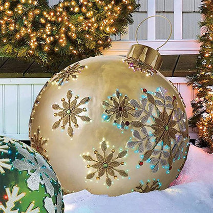 Festive Inflatable Holiday Outdoor Ball Decoration