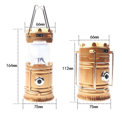Outdoor Solar LED Camping Light Lantern Flashlight