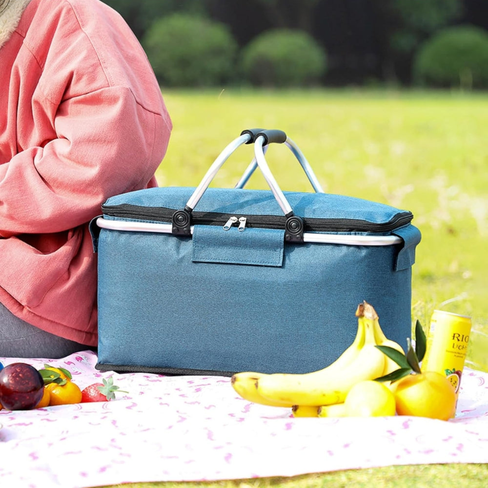 Collapsible Thermal Outdoor Food Basket Cooler Bag