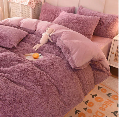 Pastel Color Plush Duvet Cover - Fesara
