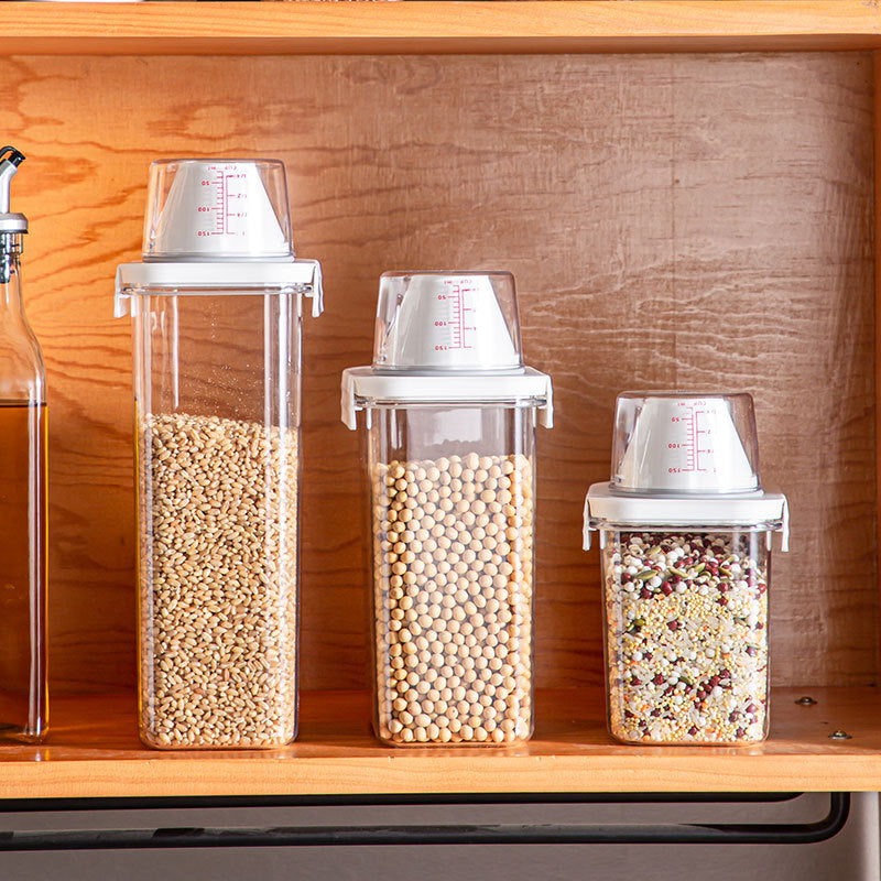 Fresh Food Storage Container with Measuring Cup