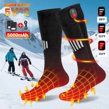Warm Rechargeable USB Heated Socks for Cold Feet