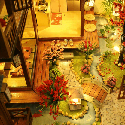 Big Detailed Wooden Doll House with Lights