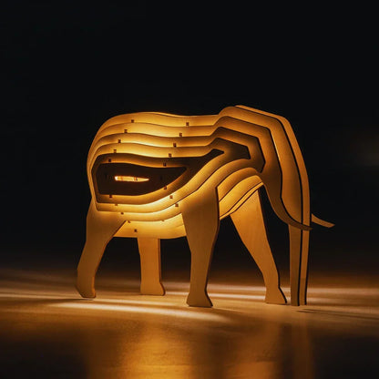 Handcrafted Woodland Animal Table Lamp