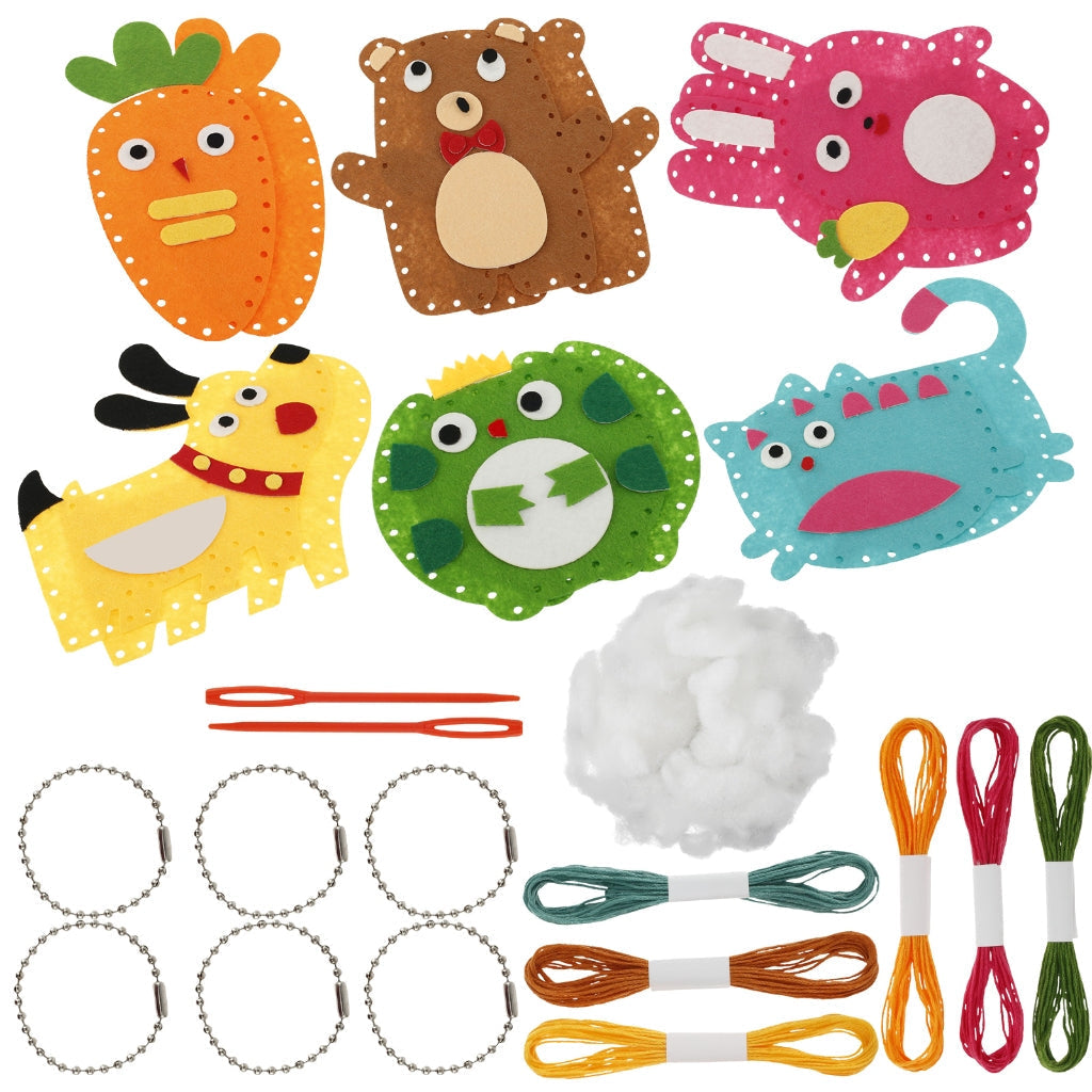 Fesara | Cute Felt Craft Animal Kit for Sewing