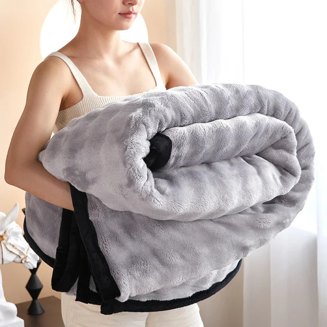 Cozy Reversible Soft Fleece Throw Blanket - Fesara
