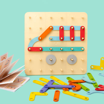 Wooden Educational Peg Board Toy