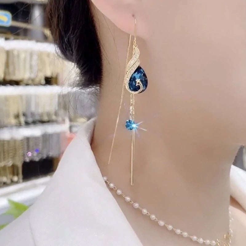 Colorful Bird Drop Earrings