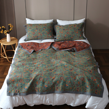Vintage Floral Throw Blanket