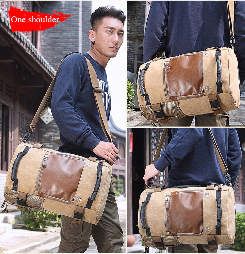 Practical Men's Canvas Travel Rucksack Bag
