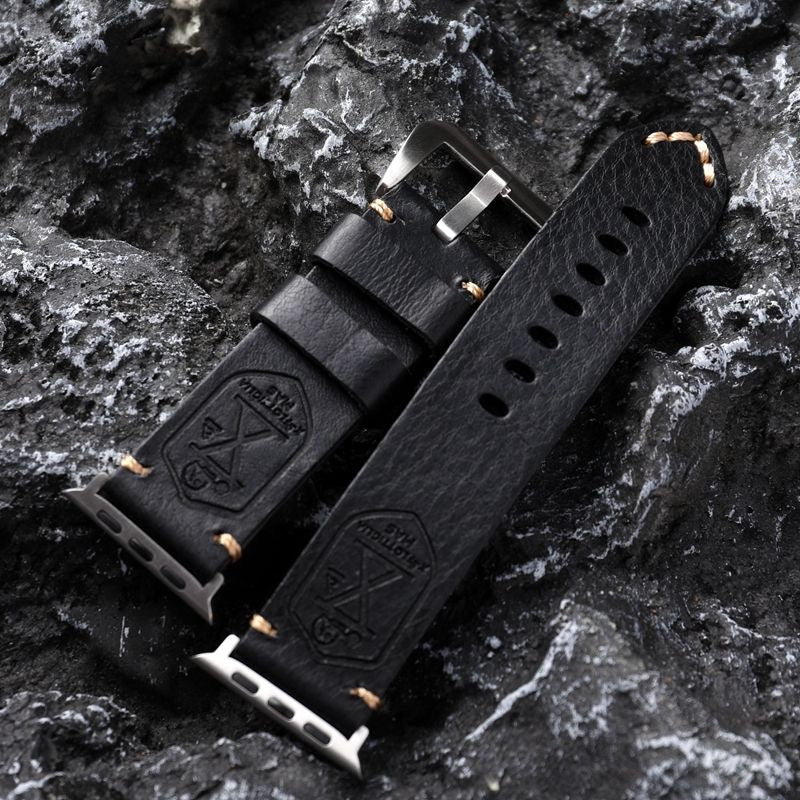 Genuine Brown Leather Apple Watch Strap