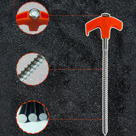 Adjustable Screw in Tent Stakes - Fesara