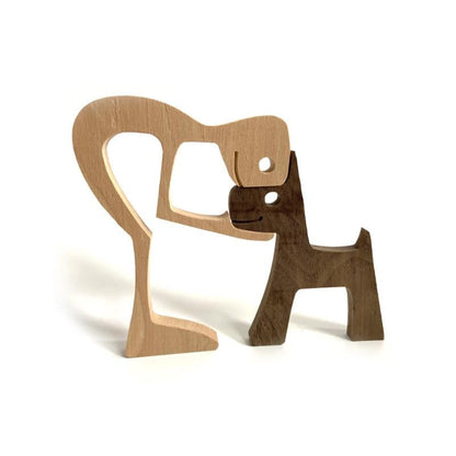 Cute Animal Figurine Wood Home Decor