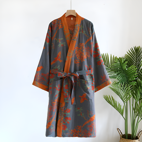 Soft Cotton Waffle Spa Robe - Fesara