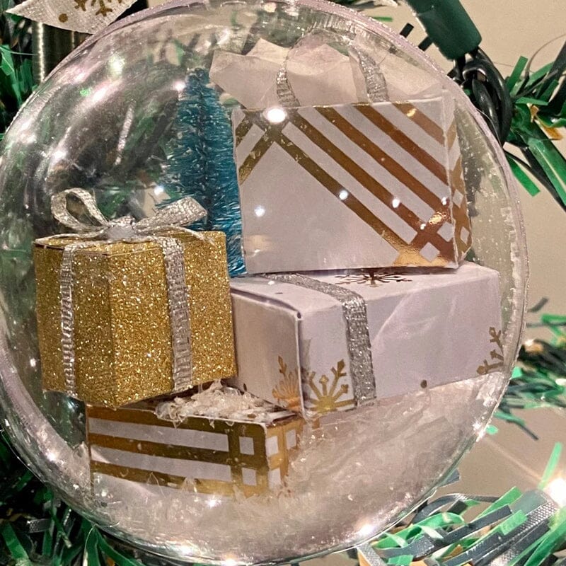Clear Glass Christmas Ball Ornament