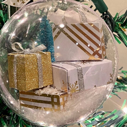 Clear Glass Christmas Ball Ornament