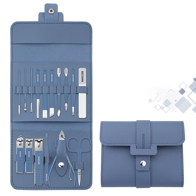 Travel Nail Care Kit with Clippers (12/16 Pieces)