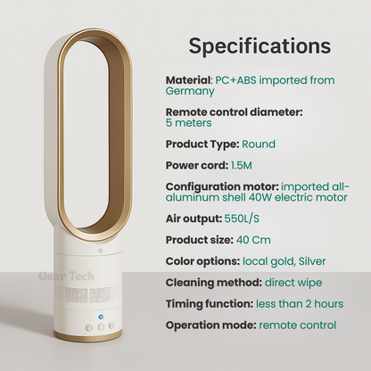 Quiet and Sleek Bladeless Home Fan