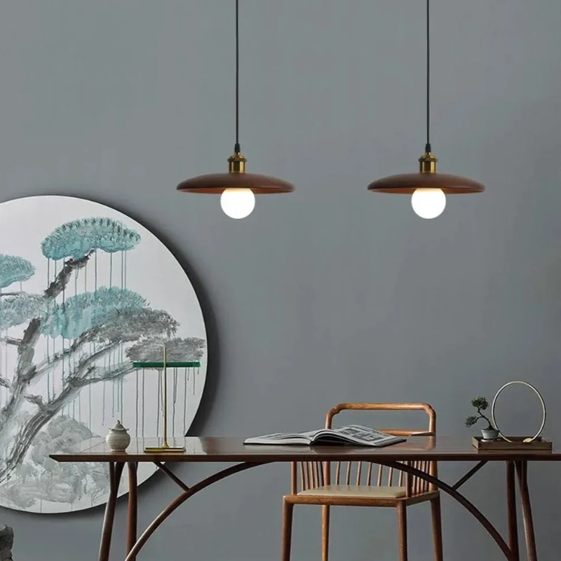 Simple Wood LED Hanging Light