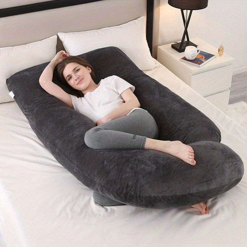 Comfortable J-Shaped Pregnancy Pillow