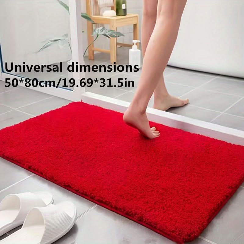 Plush Bathroom Mat with Extra Grip and Absorbency