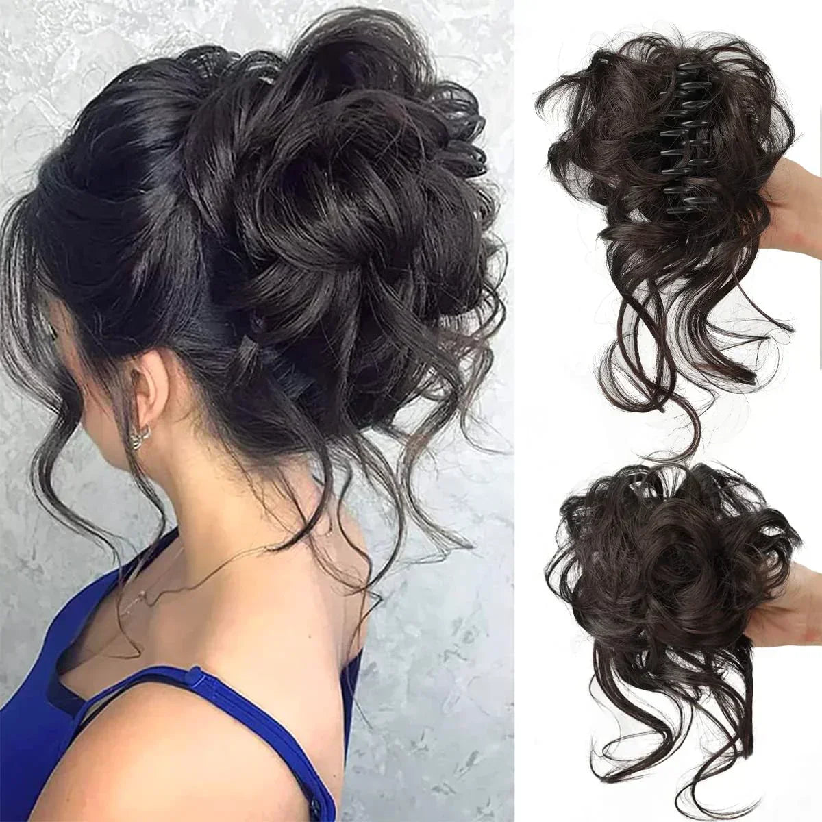 Fesara | Bouncy Bun Hair Extension - Easy Clip in Hairpiece