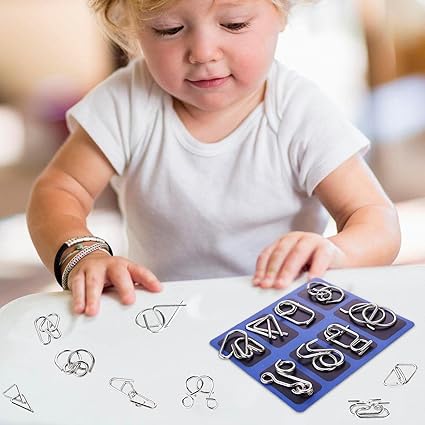 Challenging Metal Puzzle Brain Teaser Ring Toy