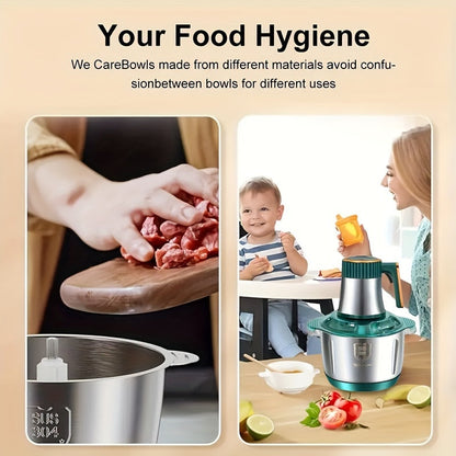 Fast Stainless Steel Food Chopper & Meat Grinder