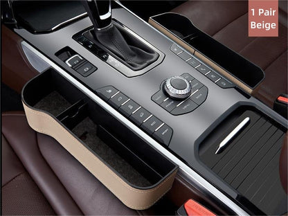 Premium Leather Auto Seat Storage Organizer