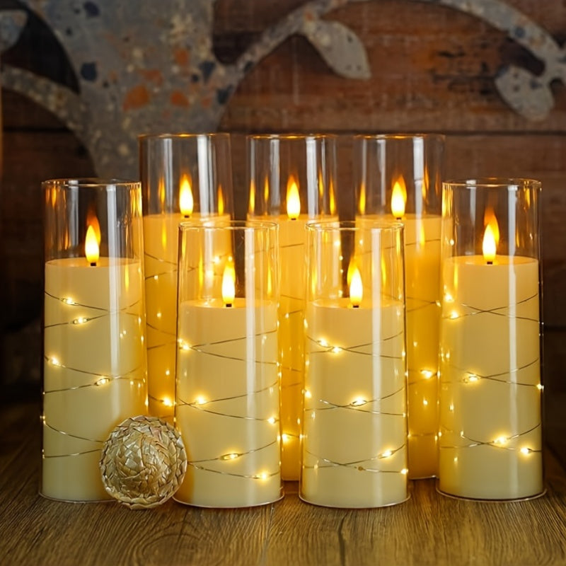 Warm Glow LED Candle Set with Remote