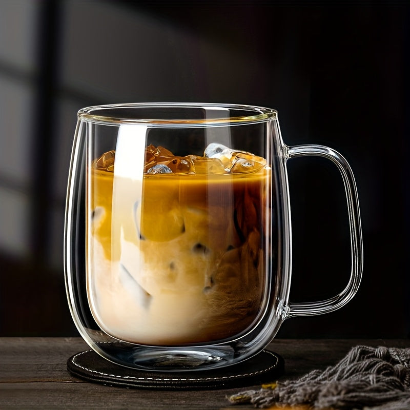 Insulated Double Wall Glass Mug - Clear Borosilicate Coffee Cup