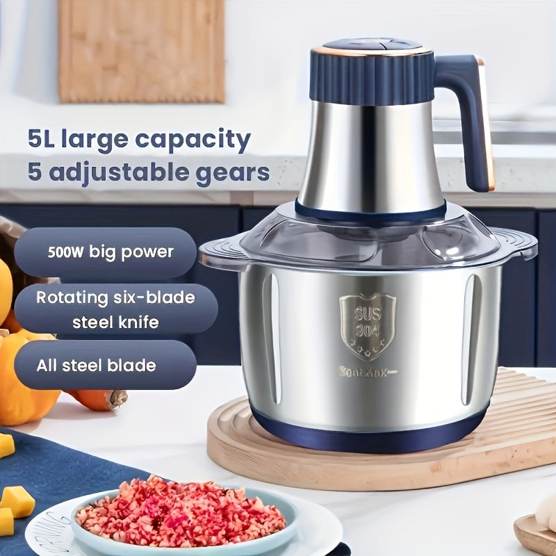 Fast Stainless Steel Food Chopper & Meat Grinder