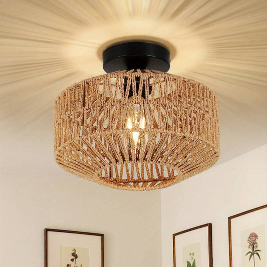 Rustic Wooden Ceiling Lamp - Fesara