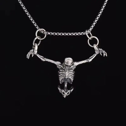 Delicate Wing Cross Pendant Necklace