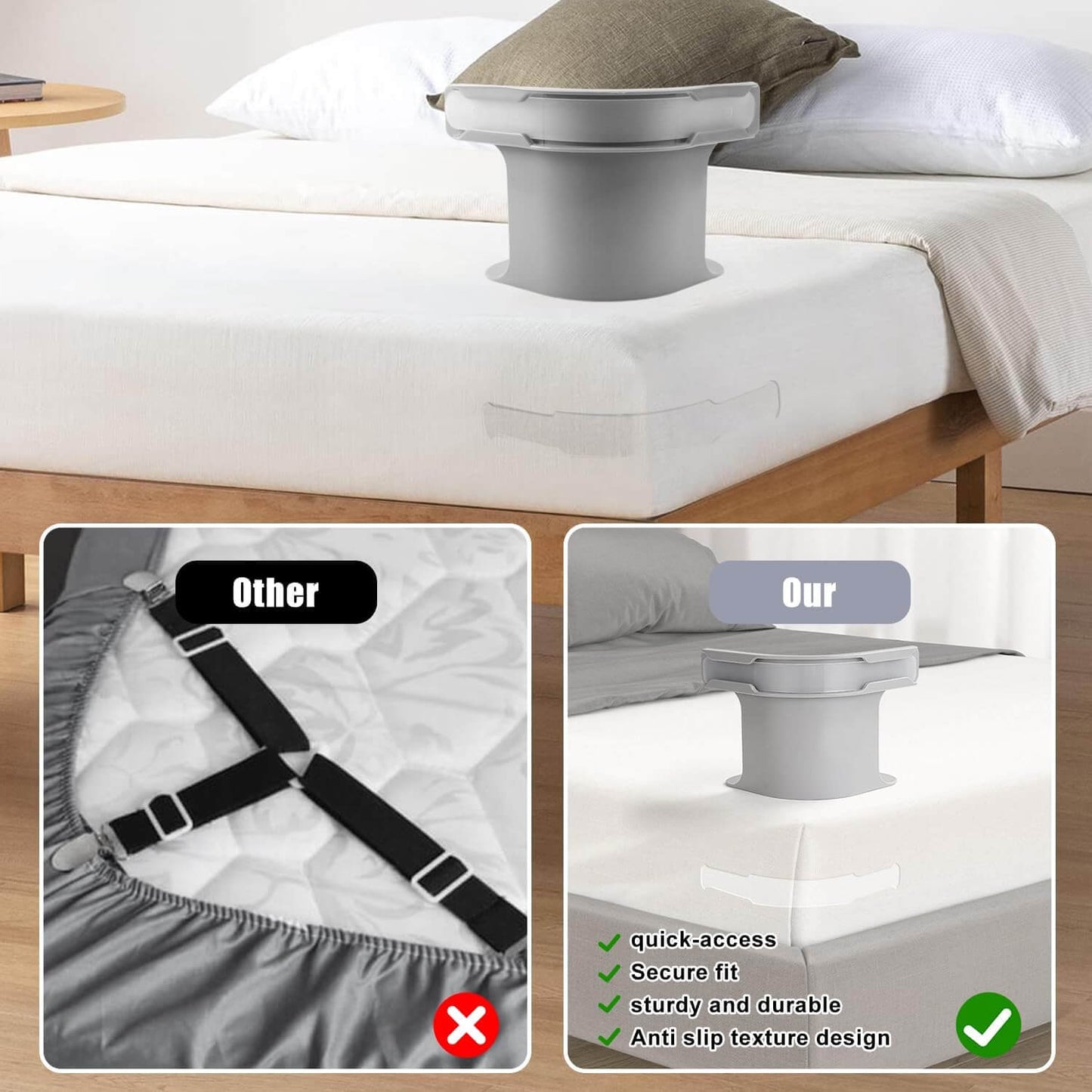 Non Slip Bed Sheet Straps