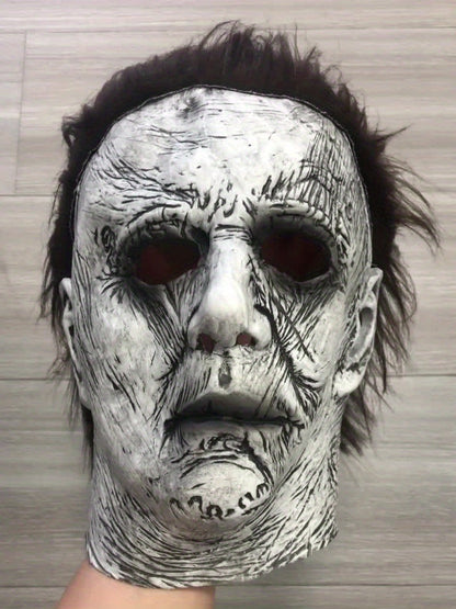 Scary Men's Horror Mask Full Head Latex Costume Accessory