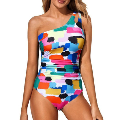 Slimming Halter Neck One Piece Swimsuit