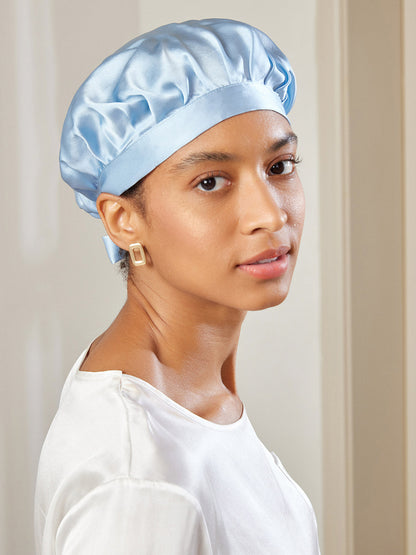 Soft Satin Sleep Bonnet with Tie
