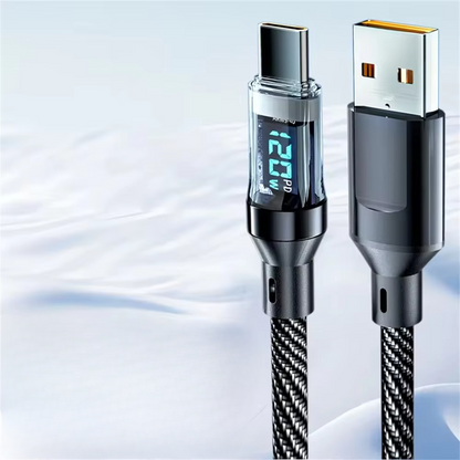 Fast 120W USB-C Quick Charge Cable with LED Indicator
