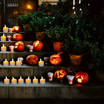 Warm White LED Tea Light Set with Remote Control