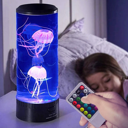 Ocean Blue Jellyfish Table Lamp