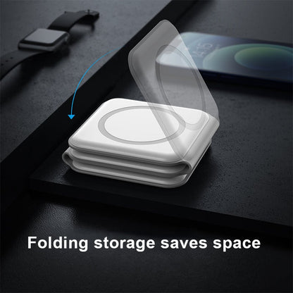 Compact 3-in-1 Portable Wireless Charging Pad