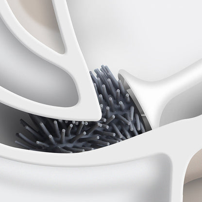 Soft Grip Toilet Brush with Storage Holder