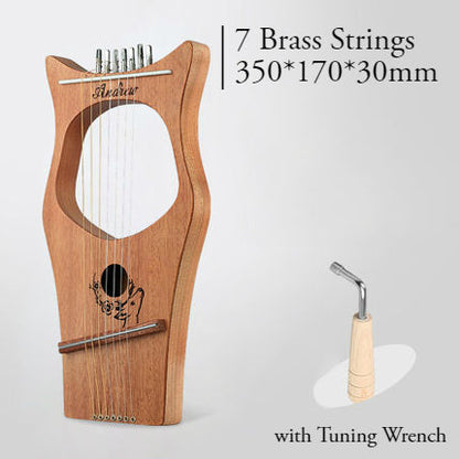 Classic Mahogany Lyre Harp with 16 Strings
