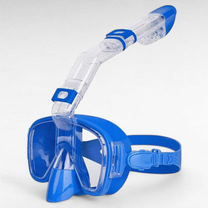 Compact Snorkel Mask with Clear Lens and Adjustable Band