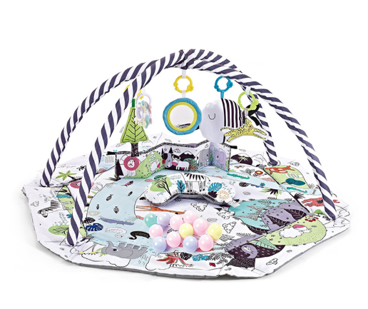 Colorful Baby Play Gym Mat with Sensory Toys