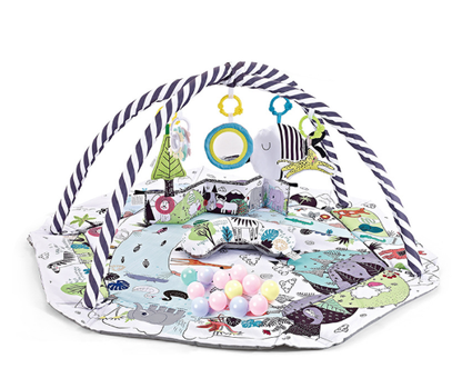 Colorful Baby Play Gym Mat with Sensory Toys