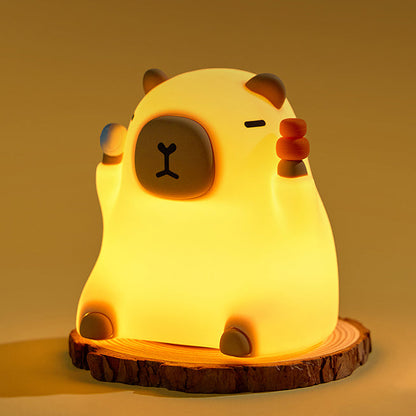 Cute Plush Capybara Soft Night Lamp for Kids Adults