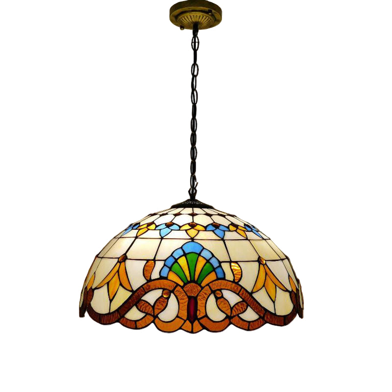 Vintage Style Glass Pendant Light