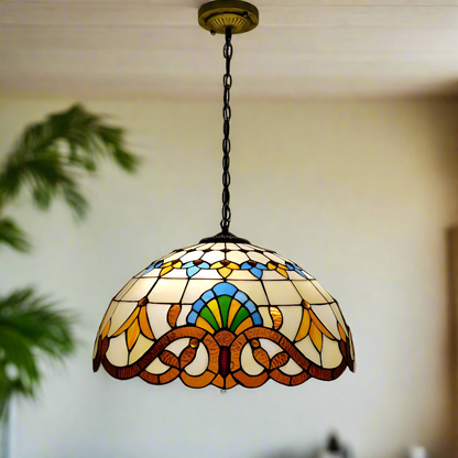 Vintage Style Glass Pendant Light